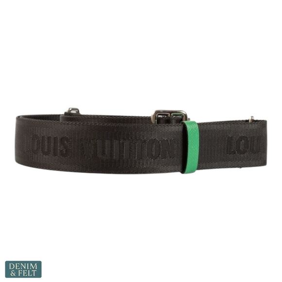 Louis Vuitton Black Green Nylon Alpha Messenger Shoulder Strap Adjustable LV - Picture 1 of 16